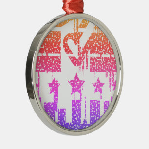 Unity in Motion - Drips of Democracy Metal Ornament