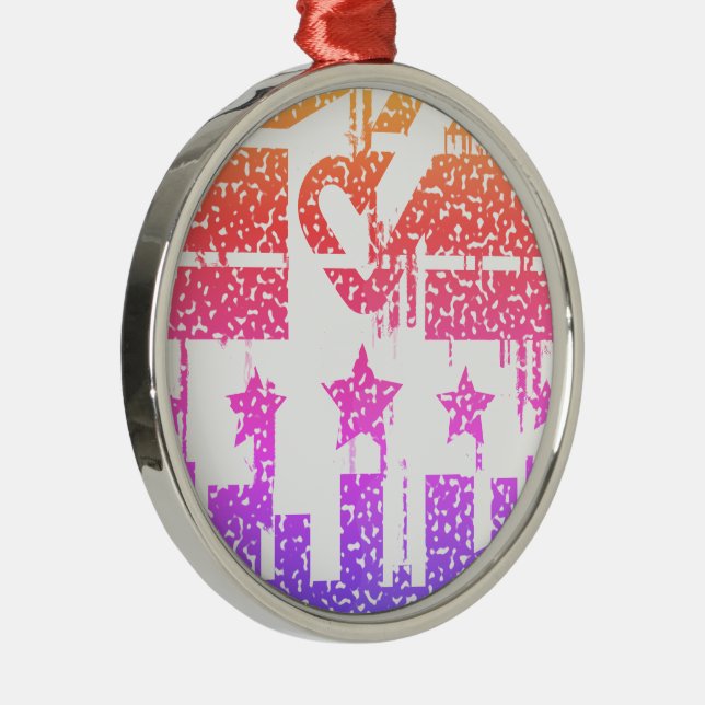 Unity in Motion - Drips of Democracy Metal Ornament (Right)