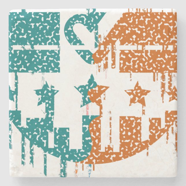 Unity in Motion - Drips of Democracy Stone Coaster (Front)