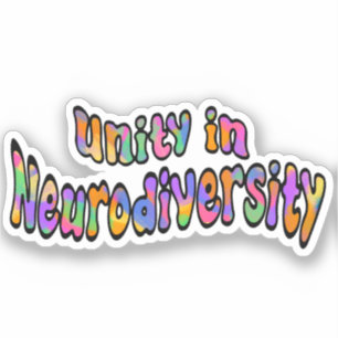 Unity in Neurodiversity Rainbow Typography