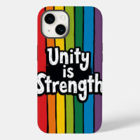 "Unity Is Strength - Bold Rainbow Stripes Phone Co