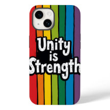 "Unity Is Strength - Bold Rainbow Stripes Phone Co
