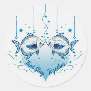 Unity of Hearts: A Whimsical Ode to Togetherness Classic Round Sticker