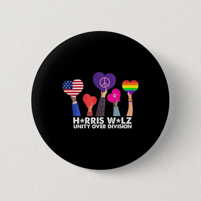 Unity Over Division Harris 2024 Wheimer 2024 Vote  6 Cm Round Badge (Front)
