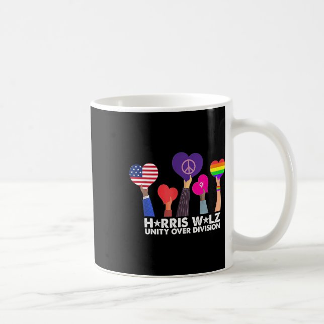 Unity Over Division Harris 2024 Wheimer 2024 Vote  Coffee Mug (Right)