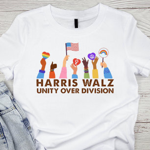 Unity Over Division Harris Walz T-Shirt