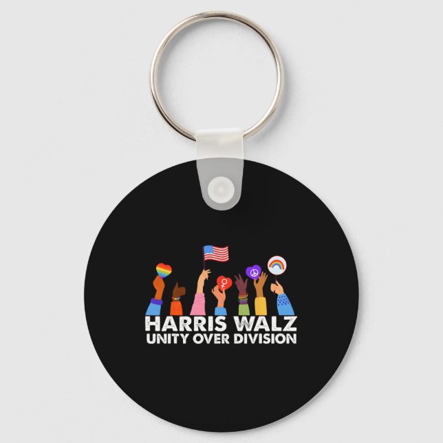 Unity Over Division Harris Wheimer 2024 3  Key Ring (Front)