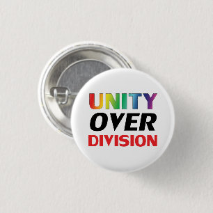 Unity over Division - lgbtq, lgbt pride rainbow 3 Cm Round Badge