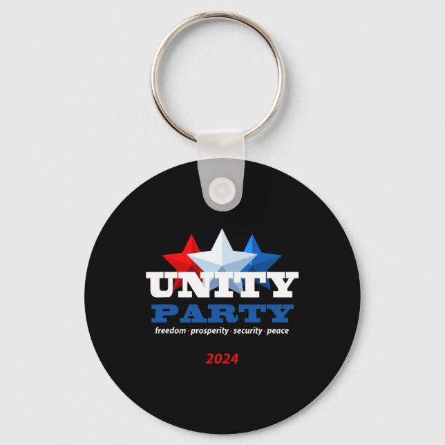 Unity Party Republican Funny Quote  Key Ring (Front)
