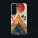 Unity Peaks Phone Case<br><div class="desc">Two symmetrical peaks accented with sun and nature motifs create a balanced, symbolic artwork full of contrast and harmony.</div>