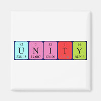 Unity periodic table name magnet