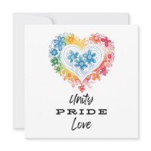 Unity Pride Love Save The Date Invitation