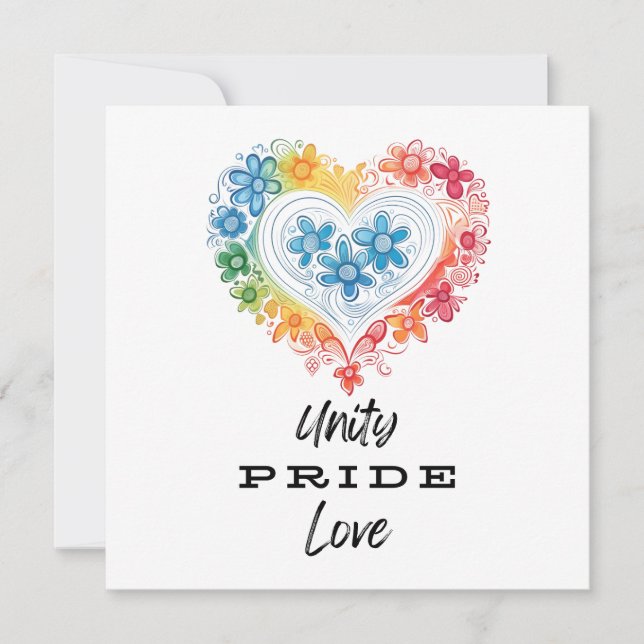 Unity Pride Love Save The Date Invitation (Front)