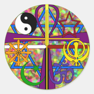 Unity Spiritual Symbols Classic Round Sticker