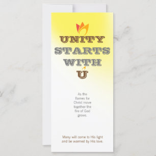 UNITY STARTS WITH U (orange to red fire) & Logo