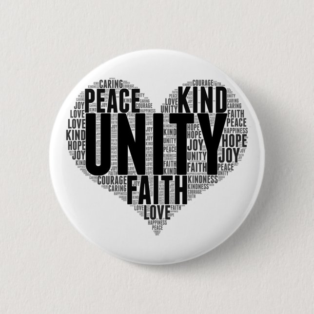 Unity Wordcloud Be Kind Stop Bullying Orange Unity 6 Cm Round Badge (Front)