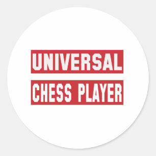 Universal Chess player. Classic Round Sticker