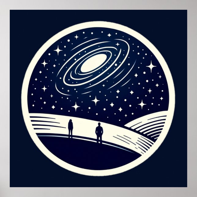 Universal Contemplation Blanket Minimalist Cosmic Poster (Front)