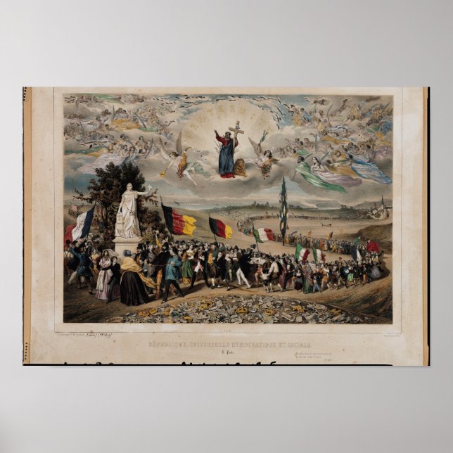 Universal Democratic and Social Republic, 1848 Poster (Front)