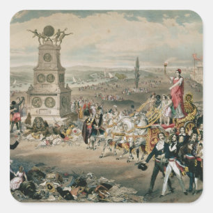 Universal Democratic & Social Republic Square Sticker