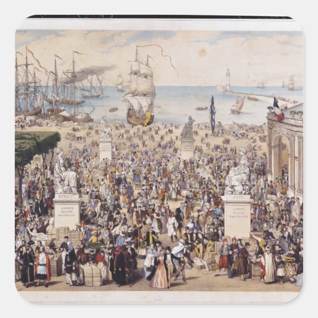 Universal Democratic & Social Republic Square Sticker (Front)