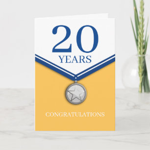 Universal employee anniversary recognition card