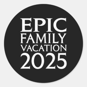 Universal Epic Universe Family Vacation 2025 Front Classic Round Sticker