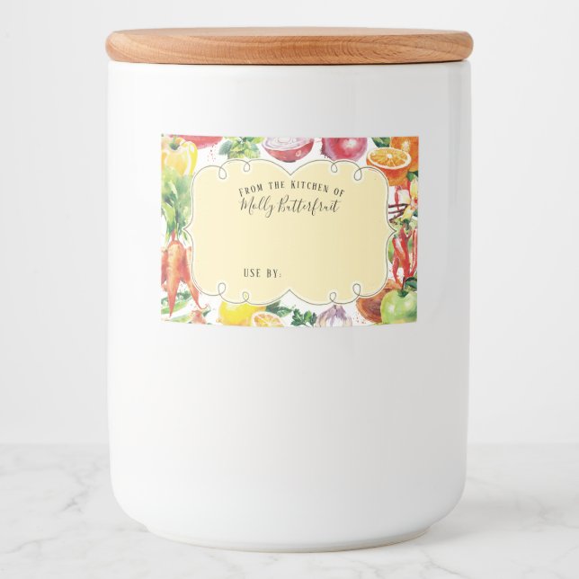 Universal fruit vegetable mix canning labels (Front)