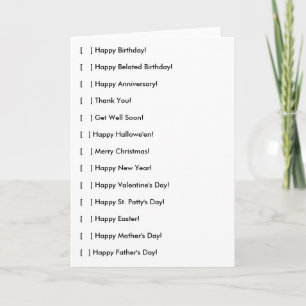 Universal Greeting Card