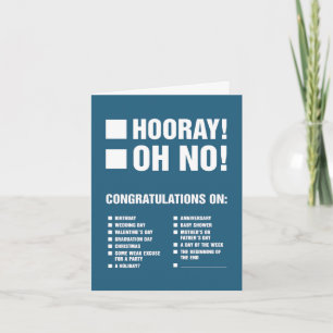 Universal Greeting Card (Plus Zombies)