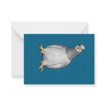 Universal greeting card with cartoon city pigeon