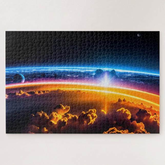 Universal Horizons in Cloudy Deep Space Jigsaw Puzzle (Horizontal)