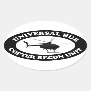 Universal Hub Copter Recon unit Euro-style sticker