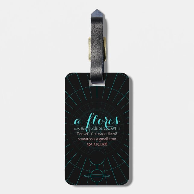universal love luggage tag (Back Vertical)