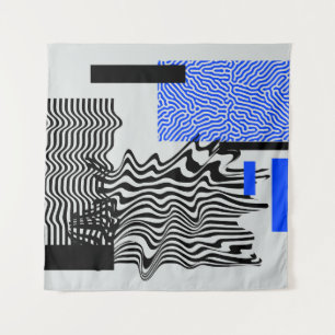 Universal Modern Geometric Shapes Set. Chaotic Gli Tapestry
