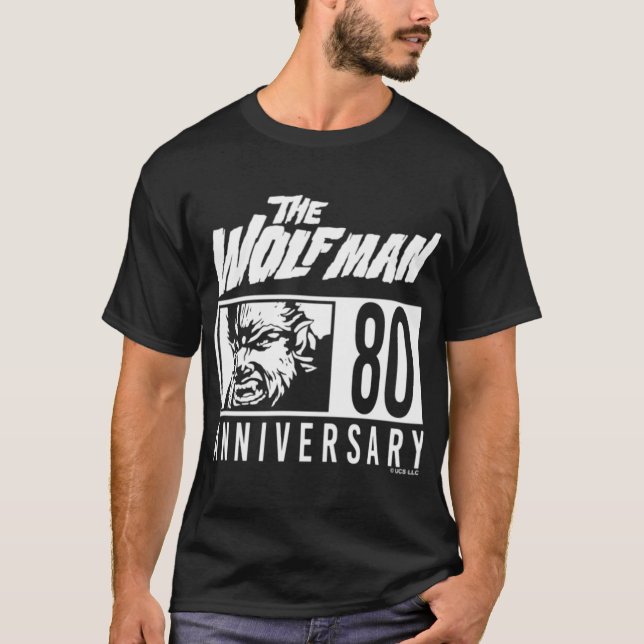Universal Monsters Artist Serieshe Wolfman 80 Anni T-Shirt (Front)