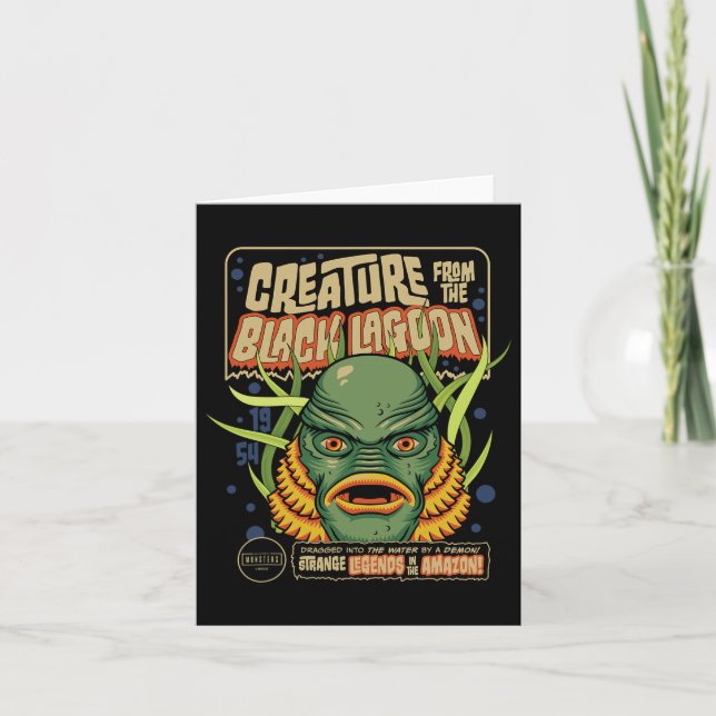 Universal Monsters Creature Retro Halloween Mask  Card (Front)