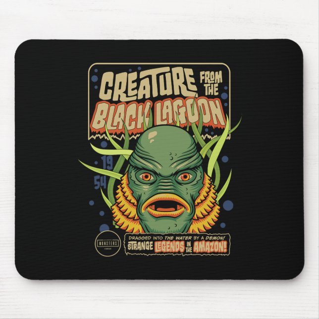 Universal Monsters Creature Retro Halloween Mask  Mouse Pad (Front)