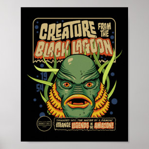 Universal Monsters Creature Retro Halloween Mask Poster