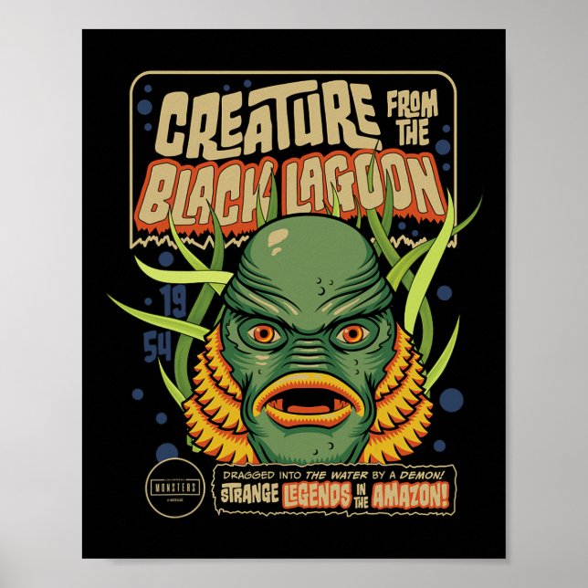 Universal Monsters Creature Retro Halloween Mask  Poster (Front)