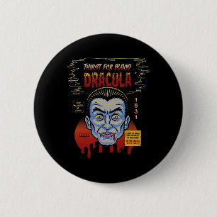 Universal Monsters Dracula Vintage Halloween Mask 6 Cm Round Badge