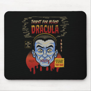 Universal Monsters Dracula Vintage Halloween Mask  Mouse Pad