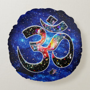Universal OM Dhyana Round Cushion