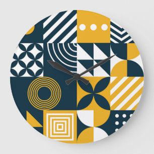 Universal Pattern: Wallpaper, Textile, Web. Large Clock