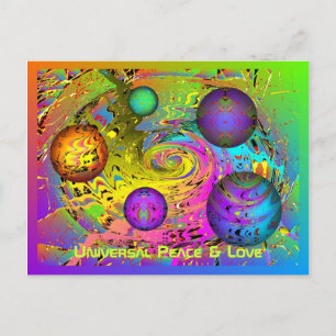 Universal Peace & Love Holiday Greetings Postcard