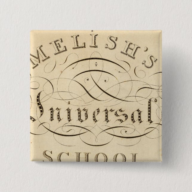 universal school atlas 15 cm square badge (Front)