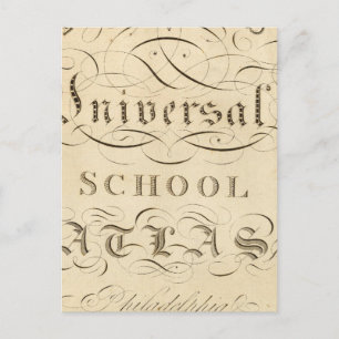 universal school atlas postcard