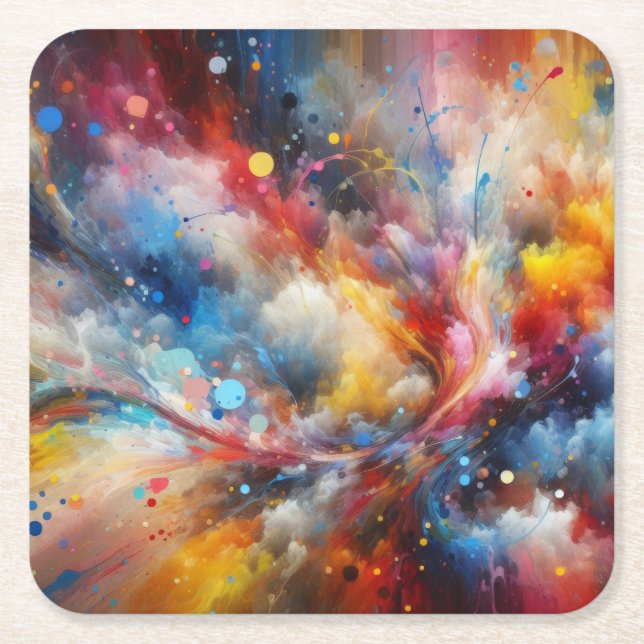 Universal Square Paper Coaster (Front)