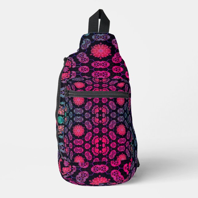 Universal SYmmetry  Wheel Pink Sling Bag (Front)