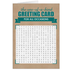 Universal Word Search Greeting Card